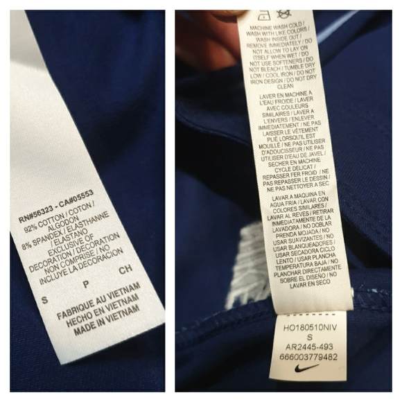 Nike Royal Blue Women's Pinstripe Workout Leggings Sz Small - Picture 7 of 9